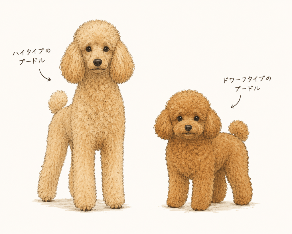 プードルのハイタイプとドワーフタイプの違い分かりますか?歴史的背景、健康面で注意することもまとめてみました!